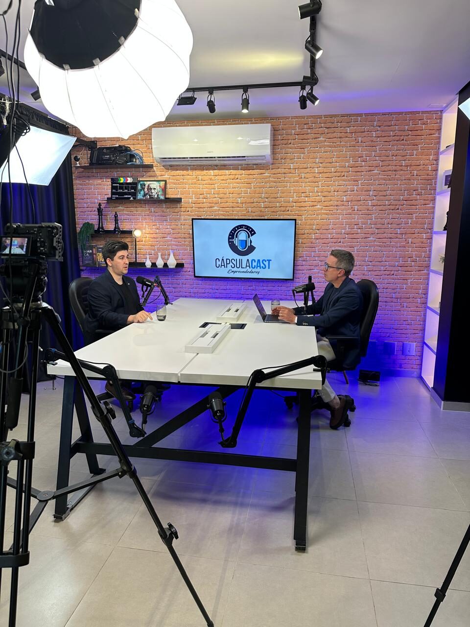 Gravação de podcast em estúdio